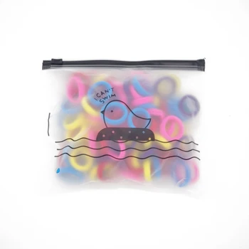 

100pcs/bag Baby Girl Infant Cute High Elastic Baby Trumpet Color Children Hair Ring Multiple Colour