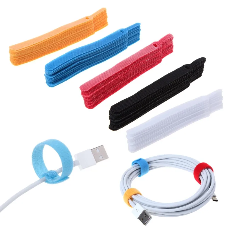Length 15cm 20pcs Fastening Reusable Cable Organizer Earphone Mouse Ties Management Wire Winder 2021 Fashion | Электроника