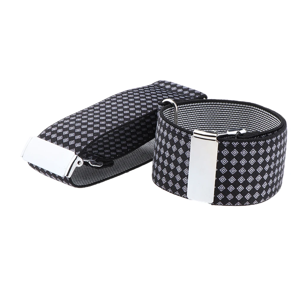 Men's Polka Dots Elastic Shirt Cuff Garters Anti-Slip Sleeve Holders Armband