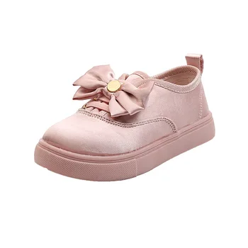 

Elegant Evening Kids Shoes for Girl Leather Stripes Shoes Kids Girls Bowknot Toddler Princess Children Sneaker with Pearl D08081