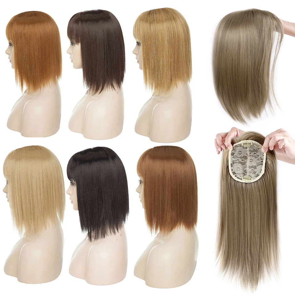 Hair-Pieces Bangs Clip-In Women Straight Synthetic 11inch with 16-Colors 