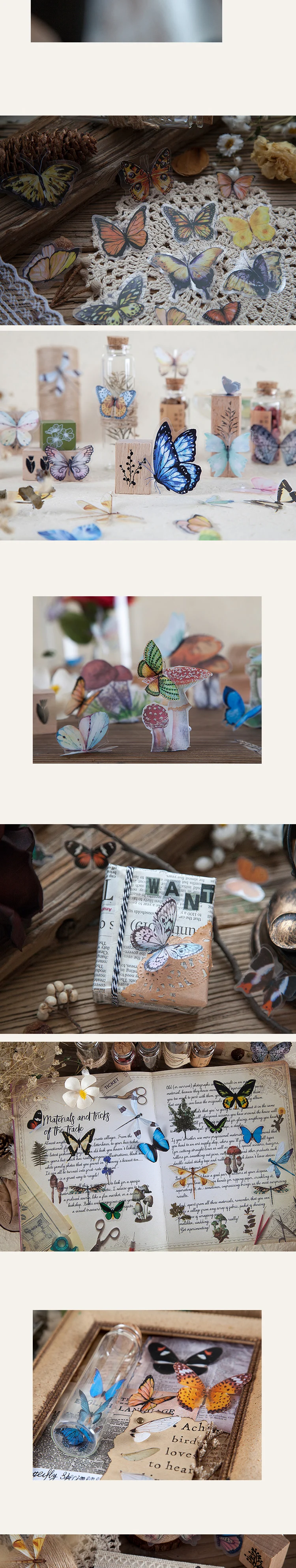 Mr.paper 8 Designs 40Pcs/lot Butterfly Deco Stickers Scrapbooking Toy Plants Deco Album DIY Stationery Stickers Mr.paper 8 Designs 40Pcs/lot Butterfly Deco Stickers Scrapbooking Toy Plants Deco Album DIY Stationery Stickers