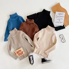 

Girl Wool Sweater Underwear Tops 2021 Fashion Thicken Warm Winter Autumn Knitting Pullover Outdoor Kids Baby Children Clothing