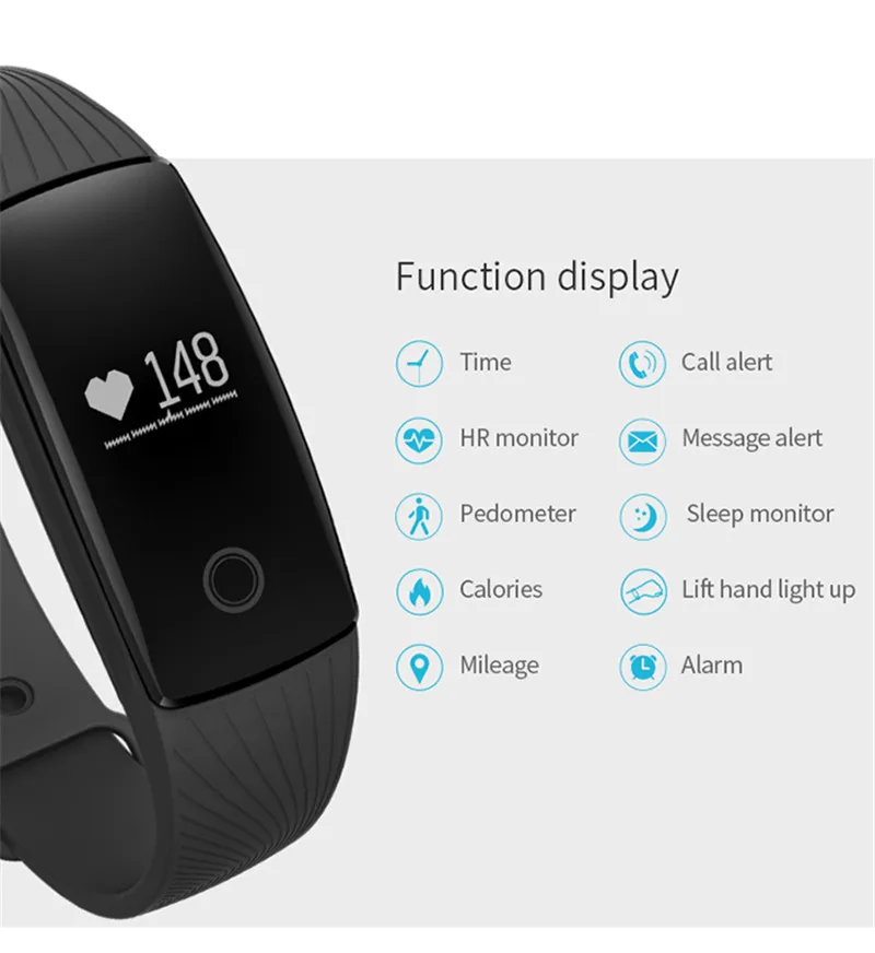 V05C Smartband Bluetooth 4,0 IP65 Водонепроницаемый Сидячий напоминание монитор сна шагомер для Android iOS совместимый браслет