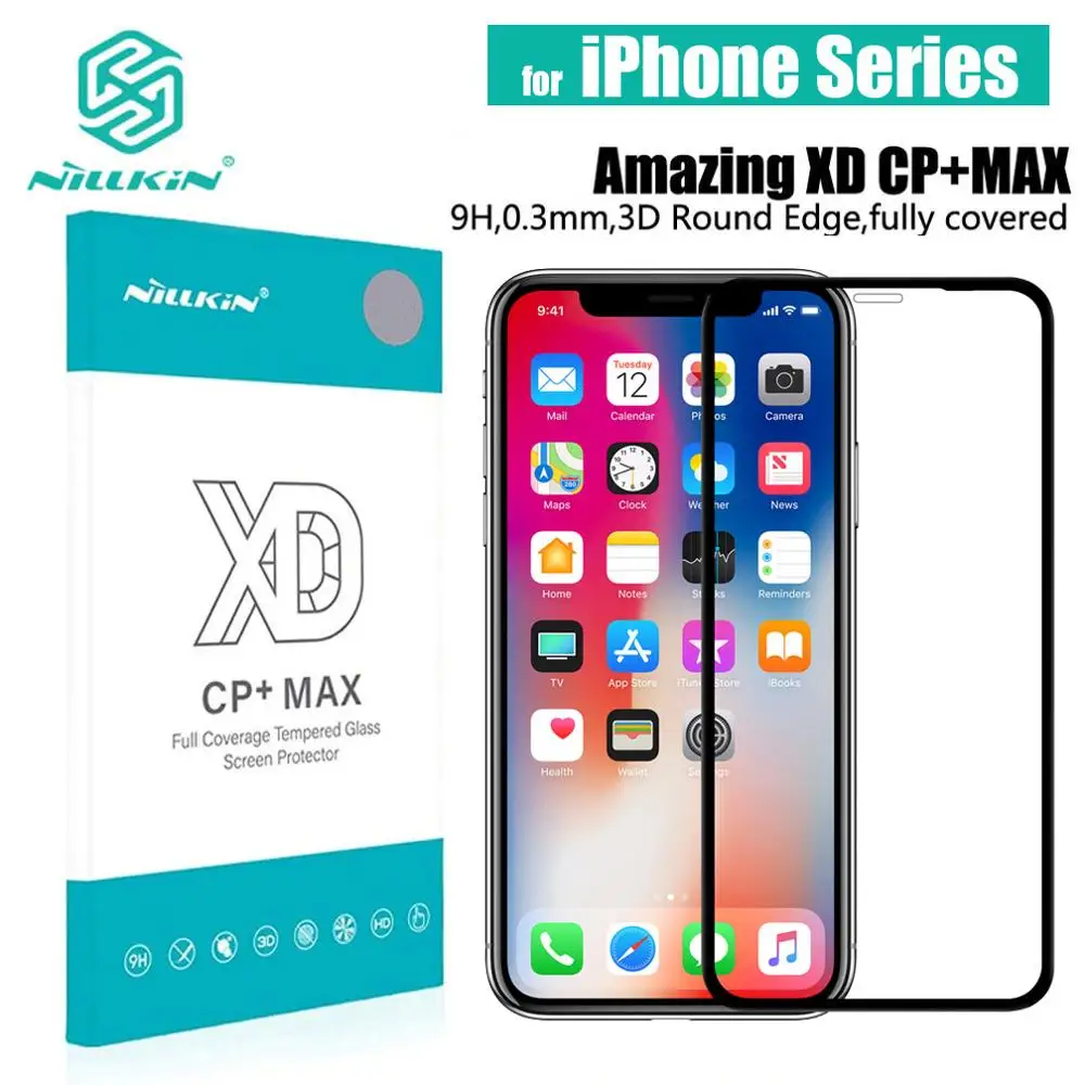 Закаленное стекло для iPhone 12 Pro Max Mini 11 Xs Xr X SE 2020 8 7 6S 6 Plus защита экрана Nillkin 3D полное