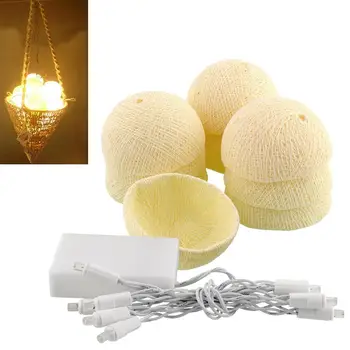 

Decor Party LED String Light Cotton Ball Lights Ivory White for Cotton Ball 10 Romantic Handmade Balcony Patio Decration Aladin