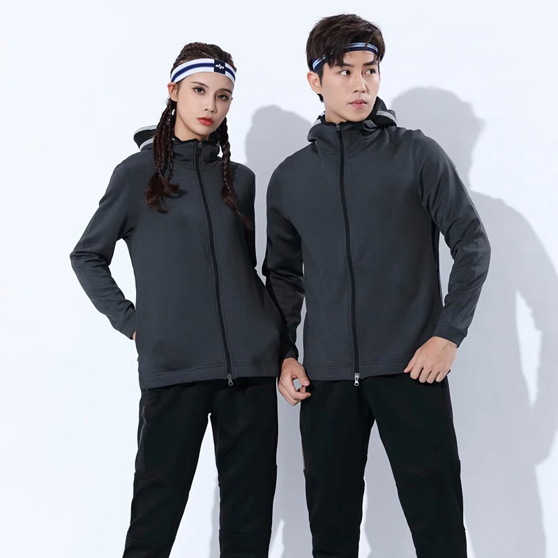 Мужская и женская спортивная куртка с капюшоном профессиональная облегающая спортивная куртка для бега футбольная США баскетбольная майка одежда для бега на открытом воздухе