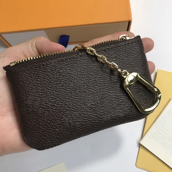 

Free shipping in box, luxury brand Monogram wallet, high quality M62650 key coin purse, unisex Zippy pocket mini card holder