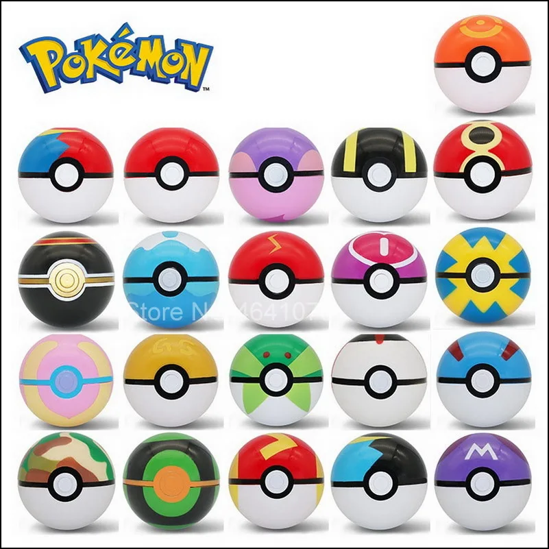 Takara Tomy-bolas pokebola de pikachu para niños, figuras de Pokémon Pikachu de 7cm, regalo para decoración del hogar