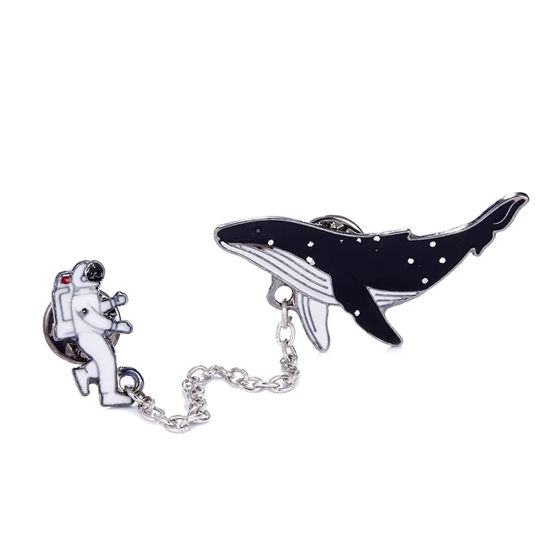 Новый японский мультфильм insignia астронавт в космосе КИТ масло капля брошь
