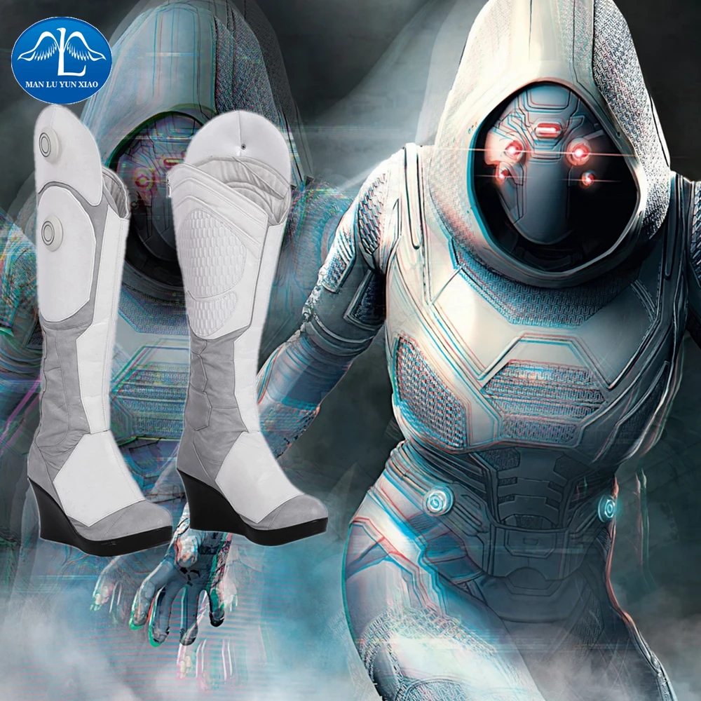 

Manluyunxiao Ghost Cosplay Female High Boots Ant Man and the Wasp John Morley High Heel Shoes Halloween Costume For Women