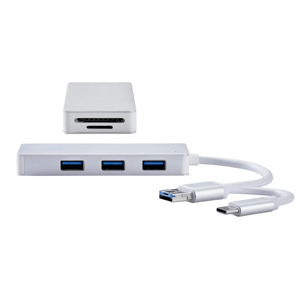 USB 3,1 type-C/Micro USB/USB 3,0 до 3 USB концентратор 2 в 1 SD/TF кардридер комбинированный usb-концентратор