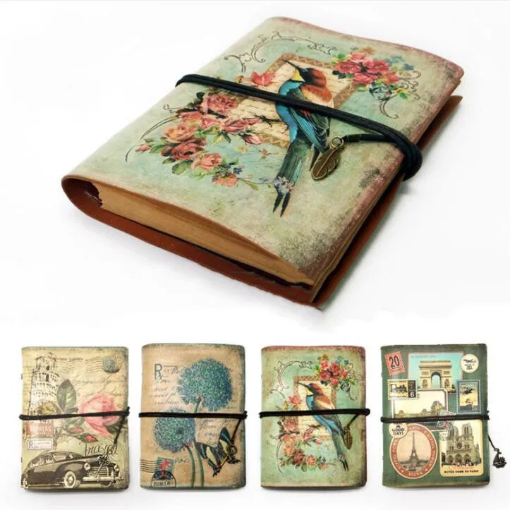 

Newest A5 Loose-leaf Old Fashion Vintage Sketchbook For Drawing Painting Graffiti Spiral Notebook Dairy Planner Gift Stationery