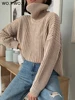 WOTWOY Autumn Winter Knitted Turtleneck Sweater Women Thick Long Oversized Sweaters Women Solid Cashmere Pullovers Korean Tops ► Photo 1/6