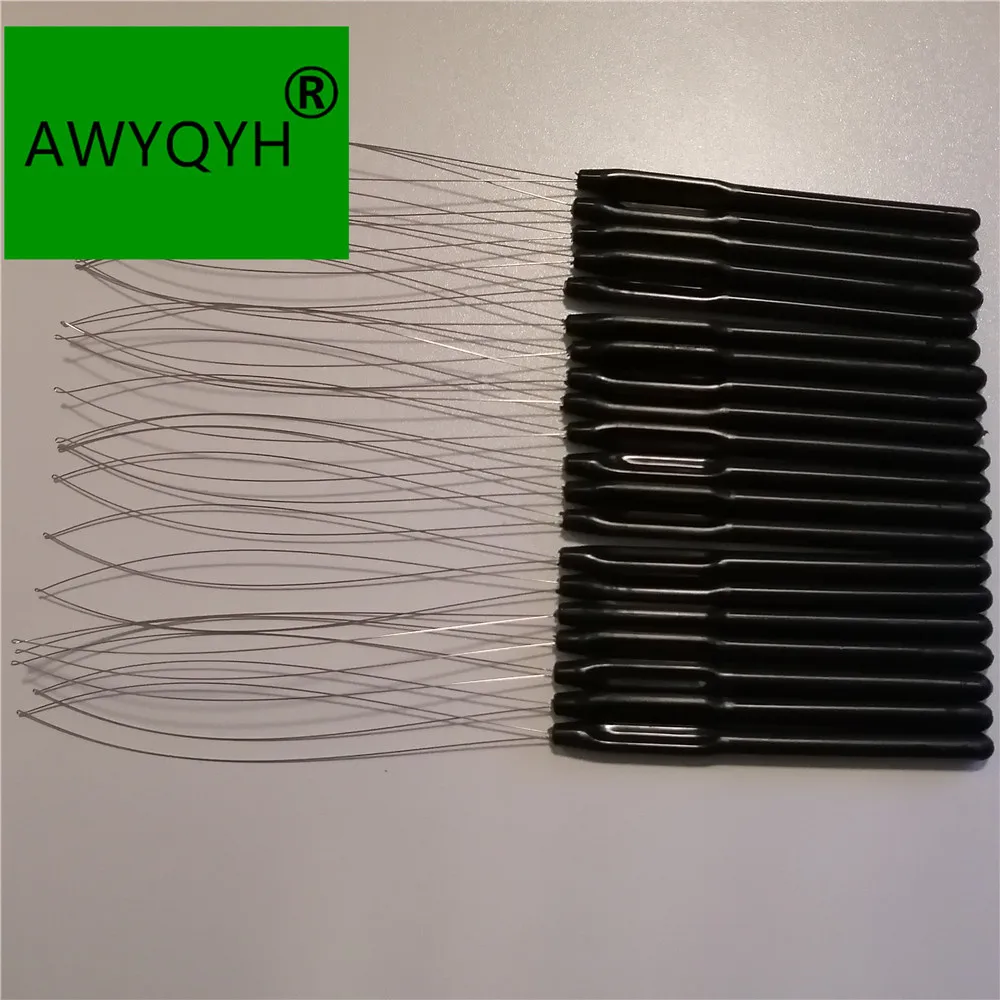 1 шт. инструмент для наращивания волос Micro Ring Bead pull Loop Feather Threader|Крюковые иглы| |
