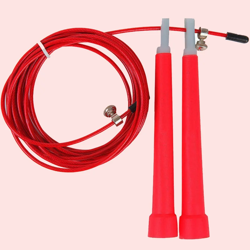 Стальной Скакалка скорость Скакалка Фитнес упражнения по боксу Crossfit регулируемый кабель