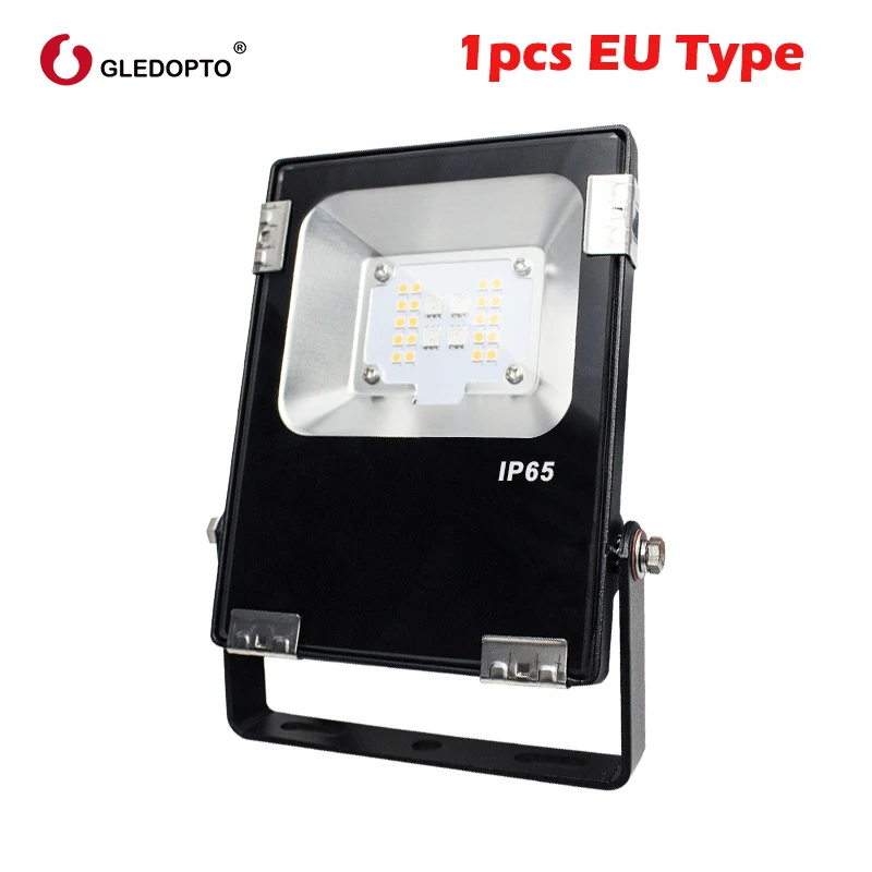 1pcs EU Type GLEDOPTO ZIGBEE светодиодный 10 Вт Светодиодный прожектор светильник RGB+ CCT теплый белый и холодный белый свет zigbee светильник ссылка AC110-240V ЕС AU плагин работать с echoplus - Комплект: 1pcs EU Type
