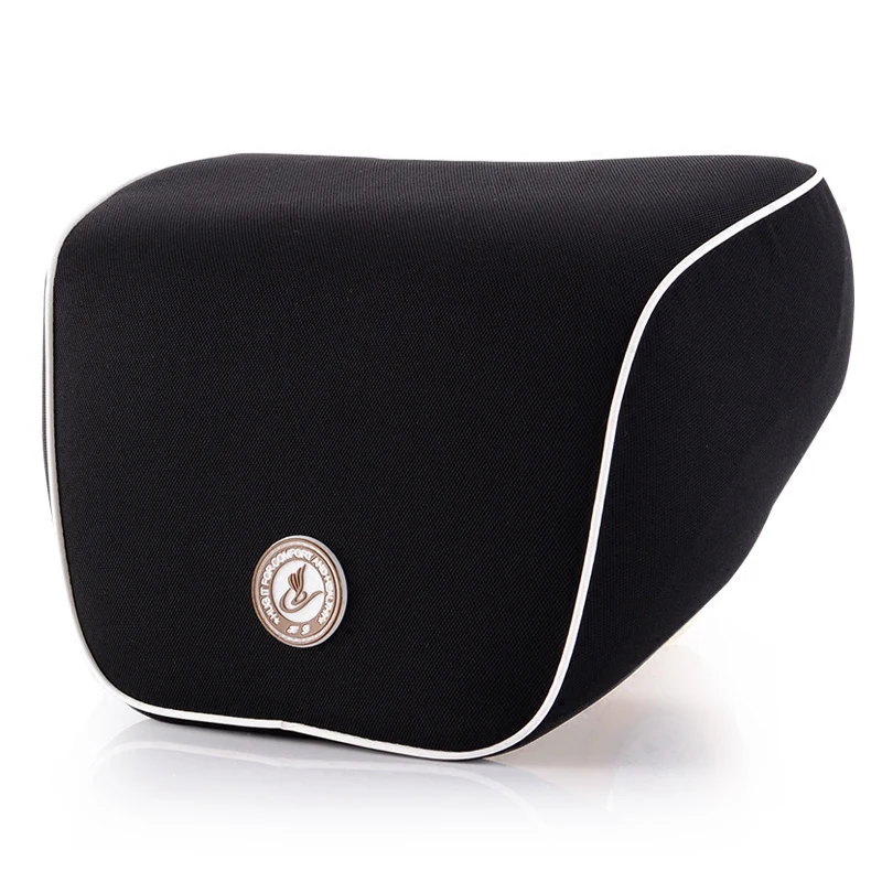 

1 pc Car Pillow Headrest Neck Pillow Memory Cotton Black Fit Body Spine Curve Orthopedic Cushion Seat polyester