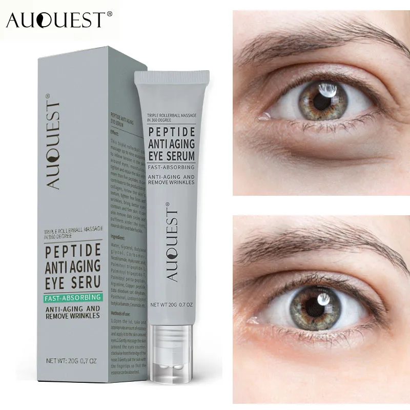 

AUQUEST Peptide Anti Aging Eye Serum Collagen Anti-wrinkle Eye Cream Improve Fine Lines Remove Dark Circles Eye Bag Eye Care 20g
