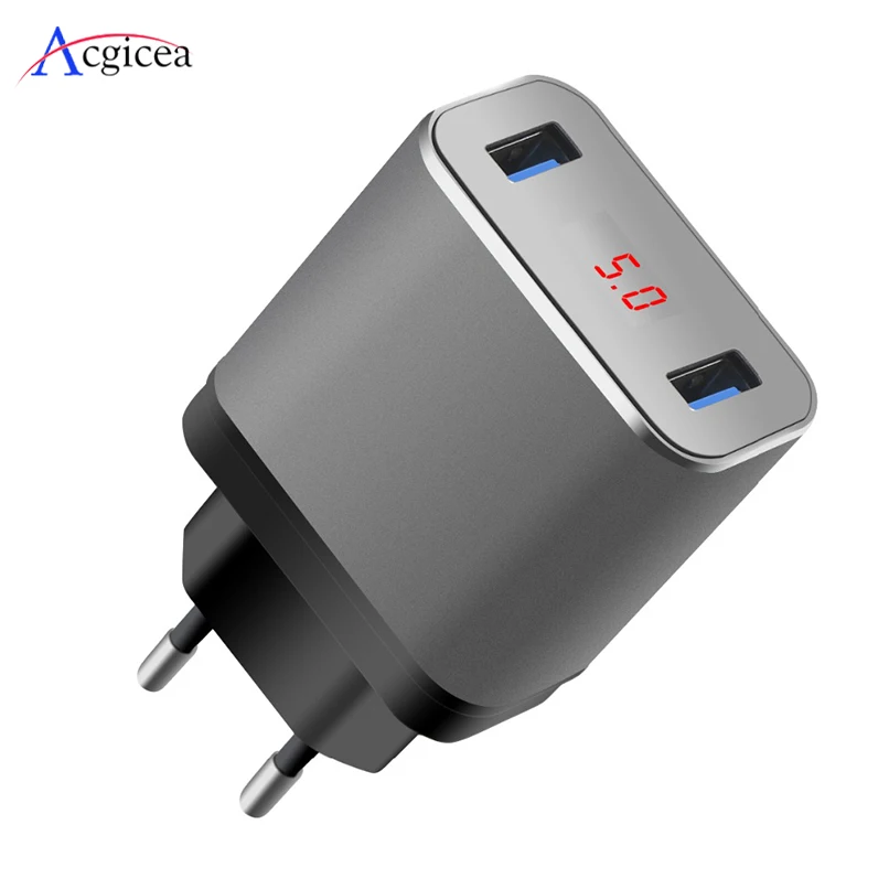 Универсальный двойной USB зарядное устройство светодиодный дисплей Зарядка для iPhone 11 Pro Max XR планшет USB настенный адаптер мобильная зарядка зарядное устройство для путешествий s