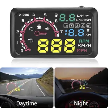 

5.5inch Car HUD head-up display OBD2 Overspeed Warning System Projector Windshield Auto Electronic Voltage Alarm