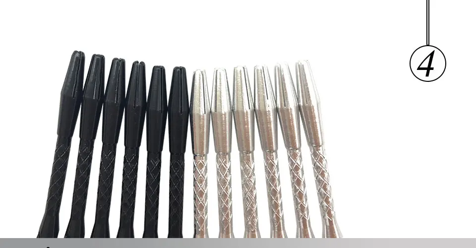 Easytoday 24Pcsset Darts Accessories High Quality Darts Shafts Aluminum Standard 45mm Pattern Black and White Shafts Darts (4)