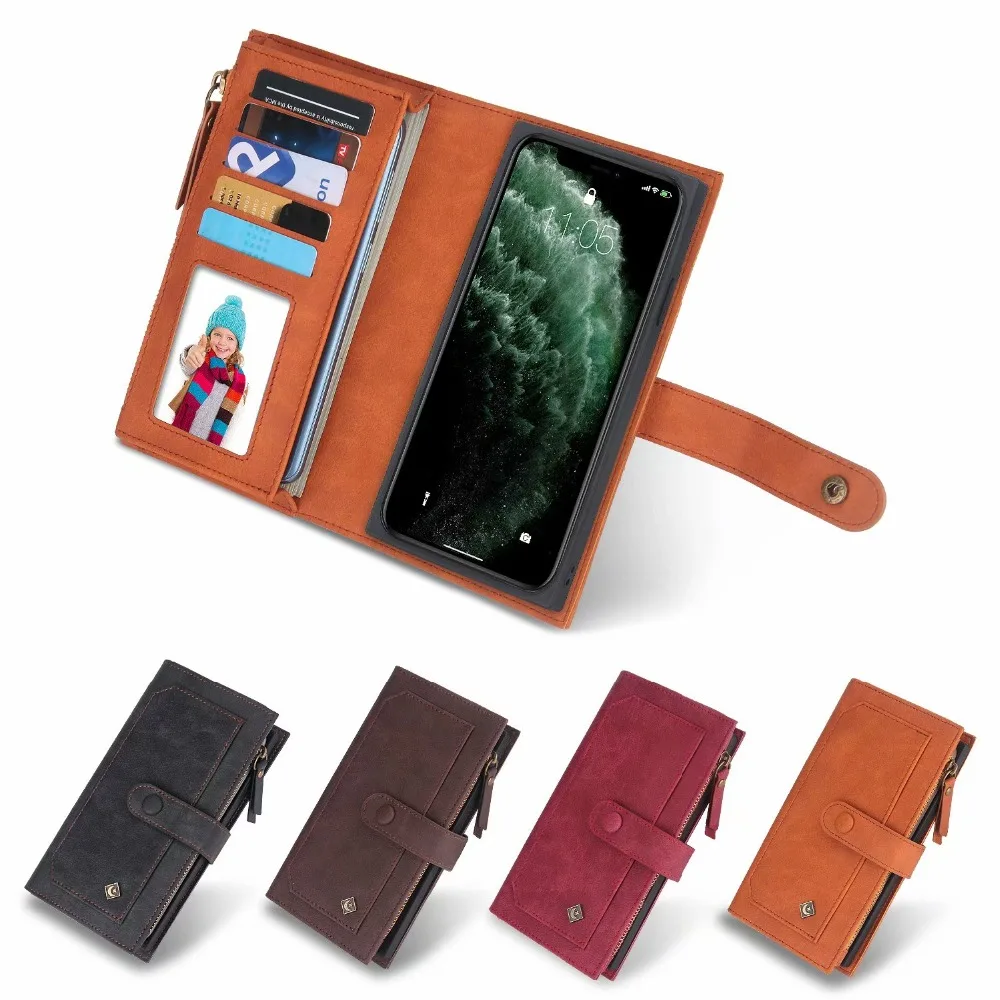 Из искусственной кожи чехол-бумажник чехол для телефона для iPhone 6, 6 S, 7, 8plus X XR XS MAX 11 Pro Max корпус под плетенную сумку держатель для карт с откидной крышкой для телефона Funda
