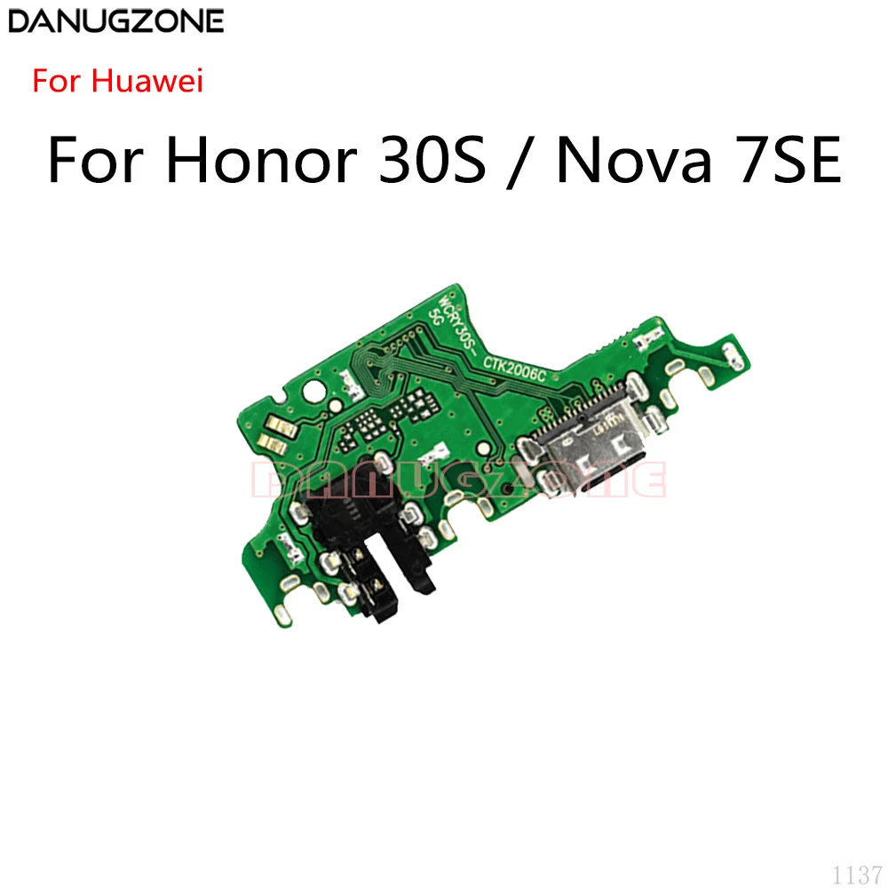 30 шт./лот для Huawei Honor 30S / Nova 7SE 5G USB зарядный док-порт разъем плата зарядки гибкий