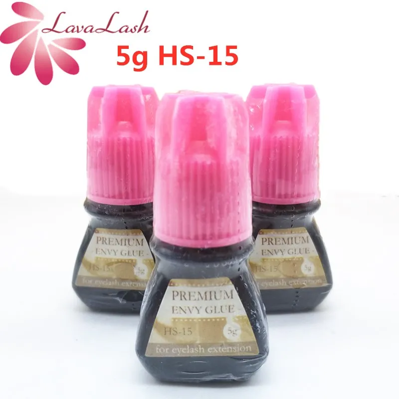 

Elite HS-15 Glue 3 bottles 5g For Eyelash Extensions Premium Volume Adhesive Glue dry time 0.5-1S Retention 7-8 weeks pink cap