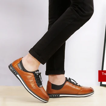 

Male Breathable Men Sneakers Comfortable Summer Man Casual Shoes Lace-up Flats Moccasins Chaussure Homme Genuine Leather Shoes