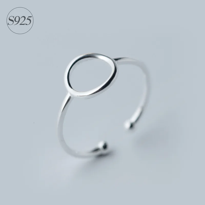 

small very size Retro Genuine 925 Sterling Silver Open Round Geometric Toe Ring Pinky Adjustable jewelry for Women GTLJ845
