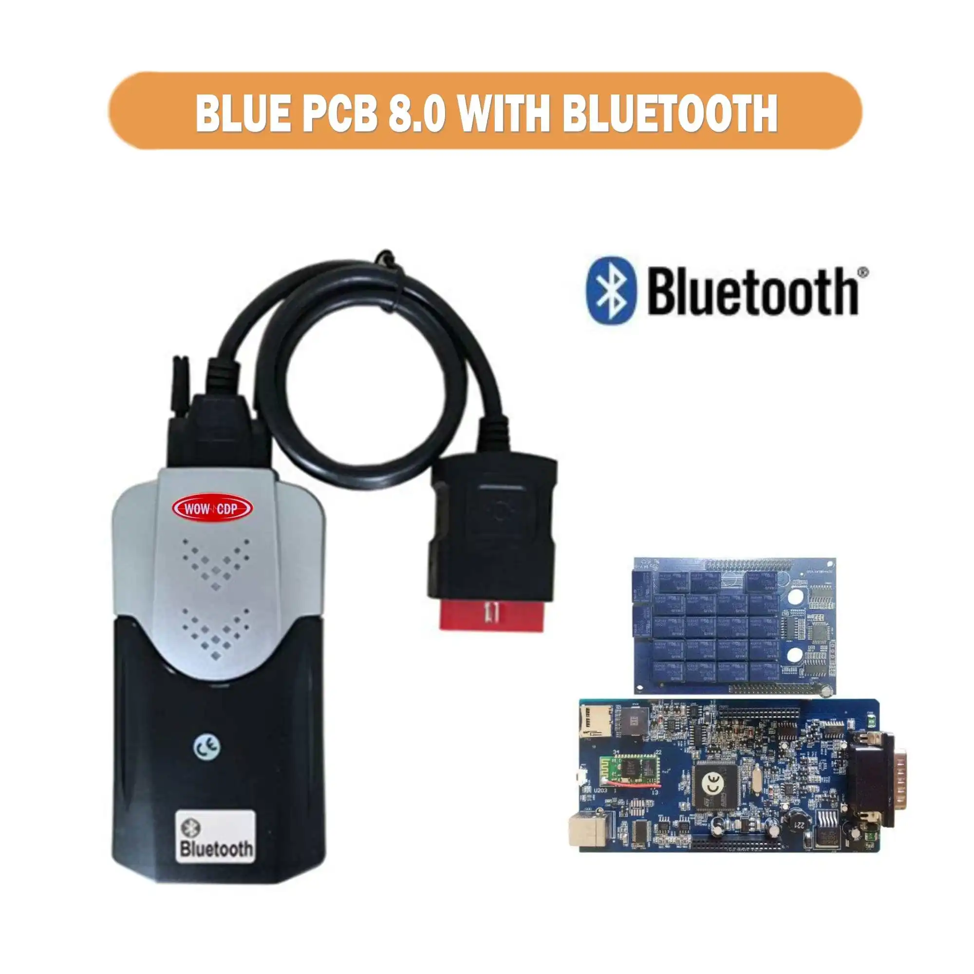 V8 with Bluetooth VD DS150E CDP vci obd2 диагностический инструмент с bluetooth сканер инструмент для автомобиля грузовик VD TCS CDP Pro+,00 cd для delphis - Цвет: V8 with Bluetooth