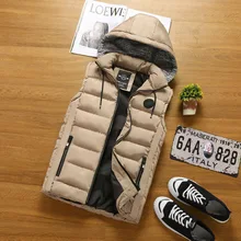 Прямые поставки AliExpress Для Мужчин's стиль жилет с текстильной отделкой из хлопка; теплые Для мужчин Повседневный жилет