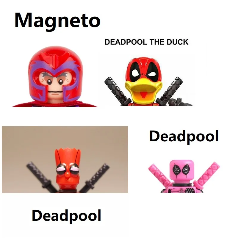 Совместимые строительные блоки 6866 X Men X-Men Magneto Wolverine Deadpool мини Экшн-фигурки