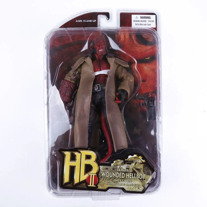 2 типа фильм HB Hellboy серии включает сигару Samaritan пистолет фигурка модель игрушки кукла для подарка - Цвет: A in Box