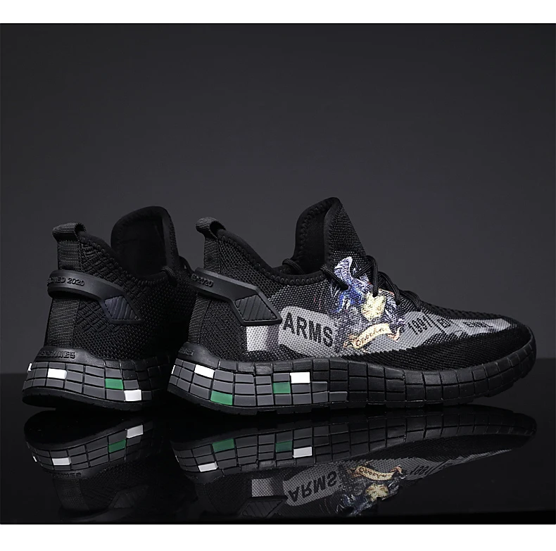 NIKEZI/мужские повседневные сетчатые Лоферы без шнуровки с 3D принтом Flyknit; легкая обувь для прогулок; спортивные кроссовки Yeezys Air Boost