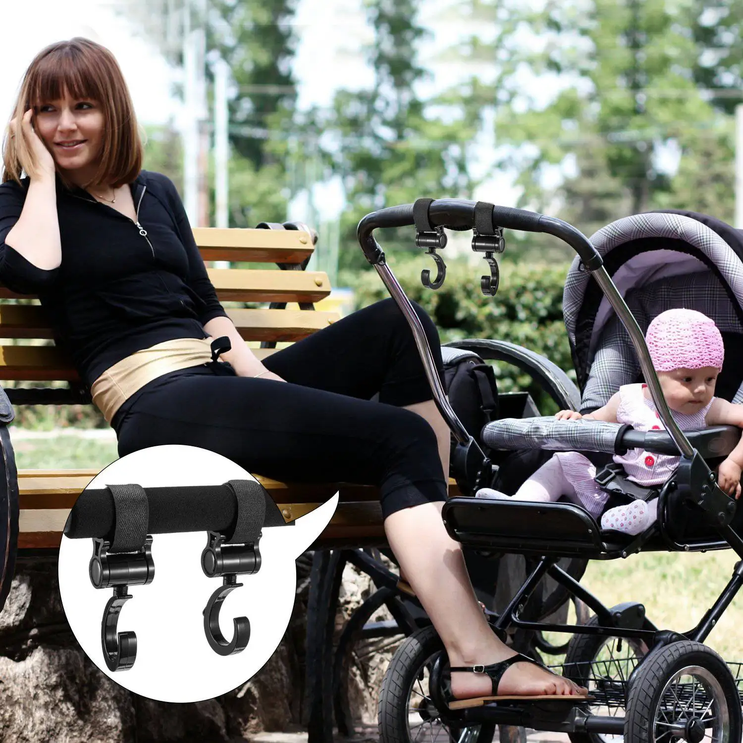 4 шт. в упаковке крючки для прогулочных колясок, зажимы для колясок, крючки для вешалок, сумки для подгузников, крючки для детских колясок, многофункциональные сумки для покупок