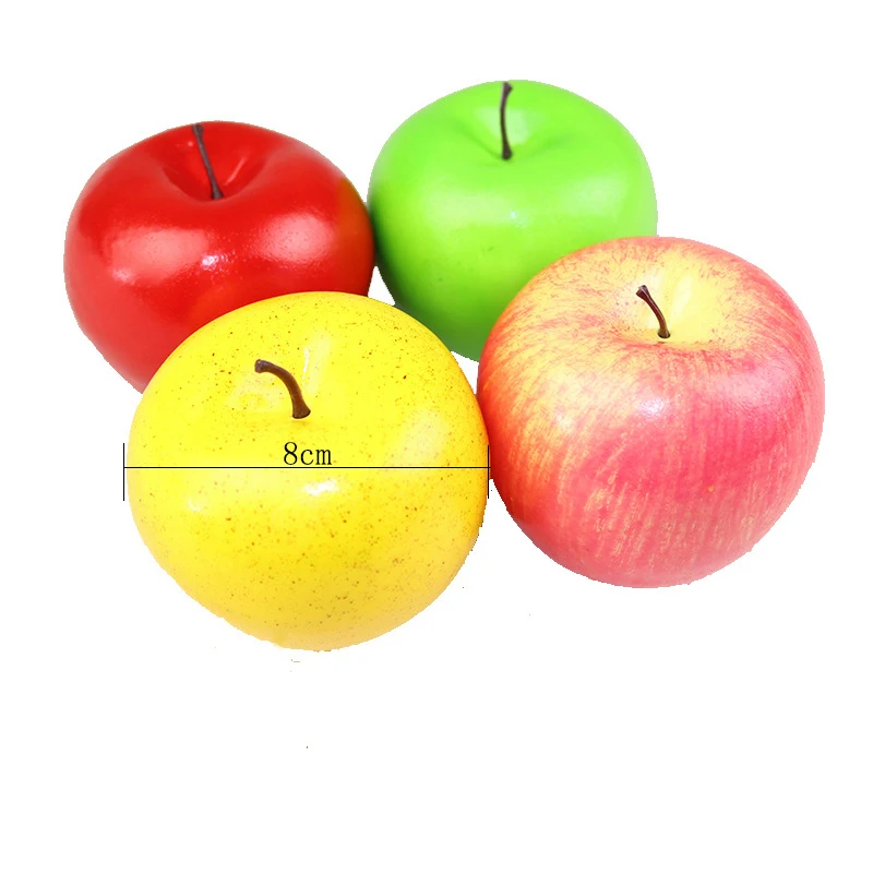 High Simulation Fruit Plastic Fake Apples Red Green Photo Props Fruit Home Artificial Varietal Shop Model Dec artificial fruits and vegetables