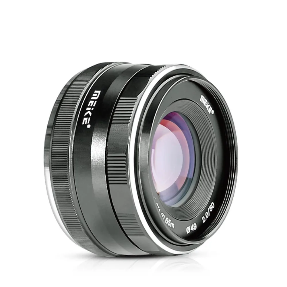 Meike 50 мм f2.0 с широкой диафрагмой и ручной фокусировкой APS-C для Olympus Panasonic Lumix M4/3 GM1 GM2 GX1 GX2 GX7 GX8 GF5 GF6 G7 G9