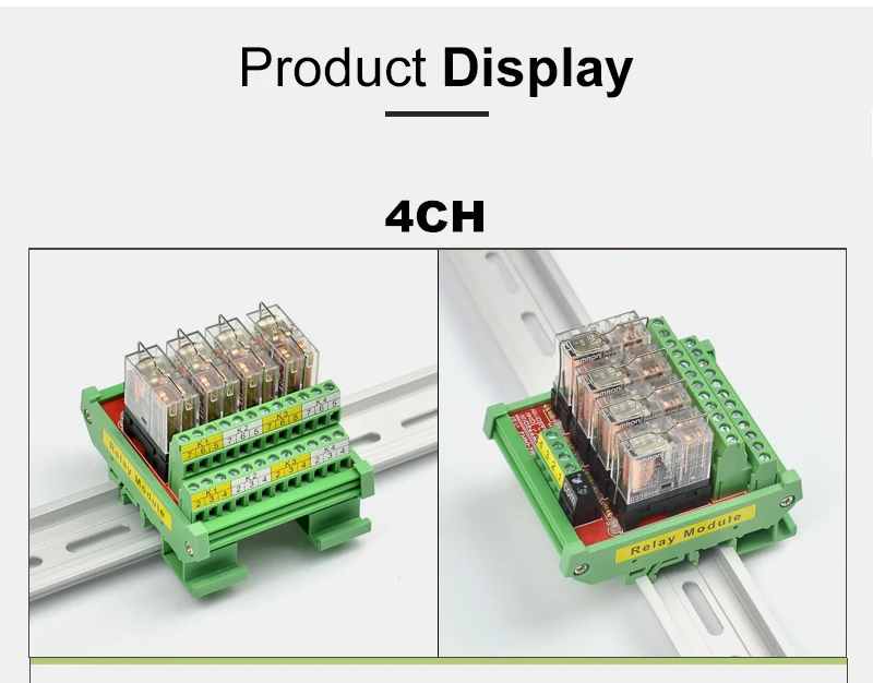 8-канальный 2NO+ 2NC рейку Интерфейс триггерный релейный модуль, совместимый с OMRON G2R-2 5A Вход DC 12V 24V PNP/NPN