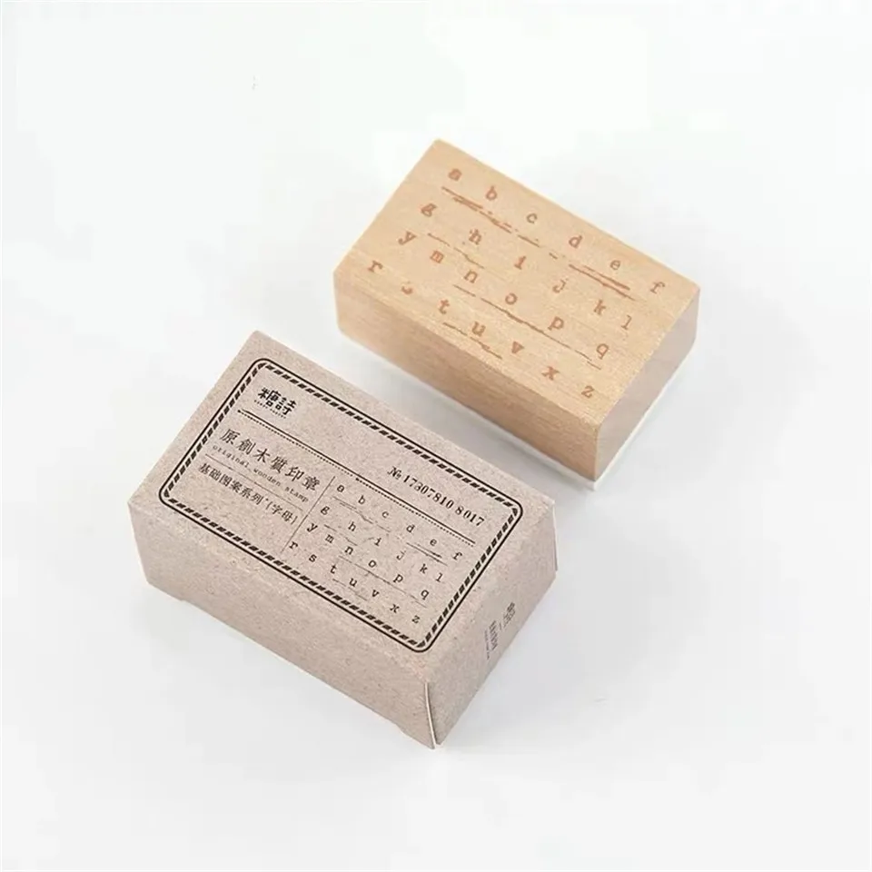 Letters Новое поступление, ретро базовый деревянный резиновый штамп для DIY скрапбукинга, фотоальбом, пуля, журнал, карточка, деревянный штамп - Color: Letters