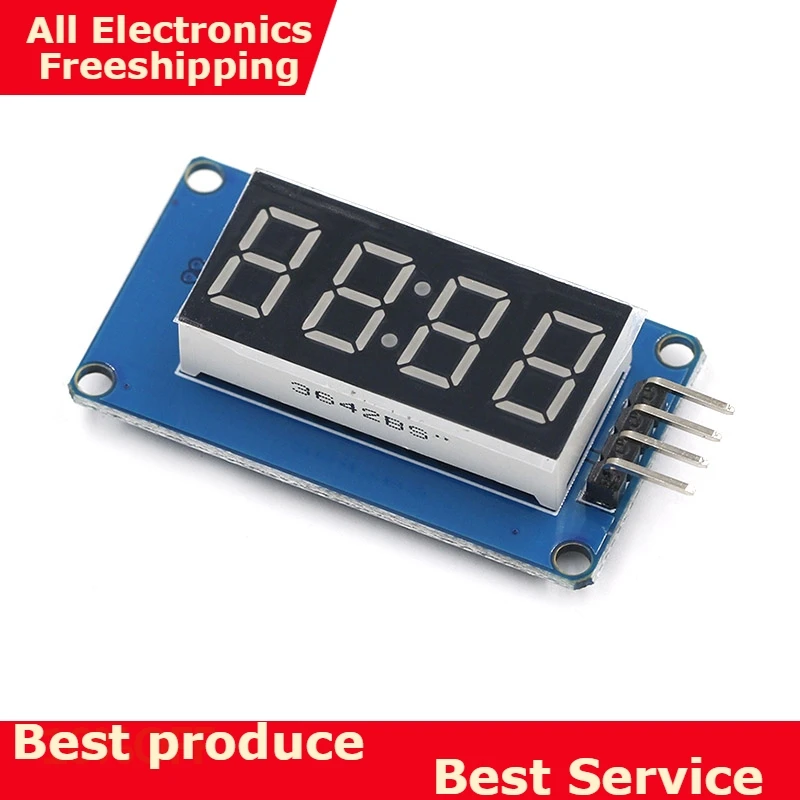 

TM1637 LED Display Module For Arduino 7 Segment 4 Bits 0.36Inch Clock RED Anode Digital Tube Four Serial Driver Board Pack