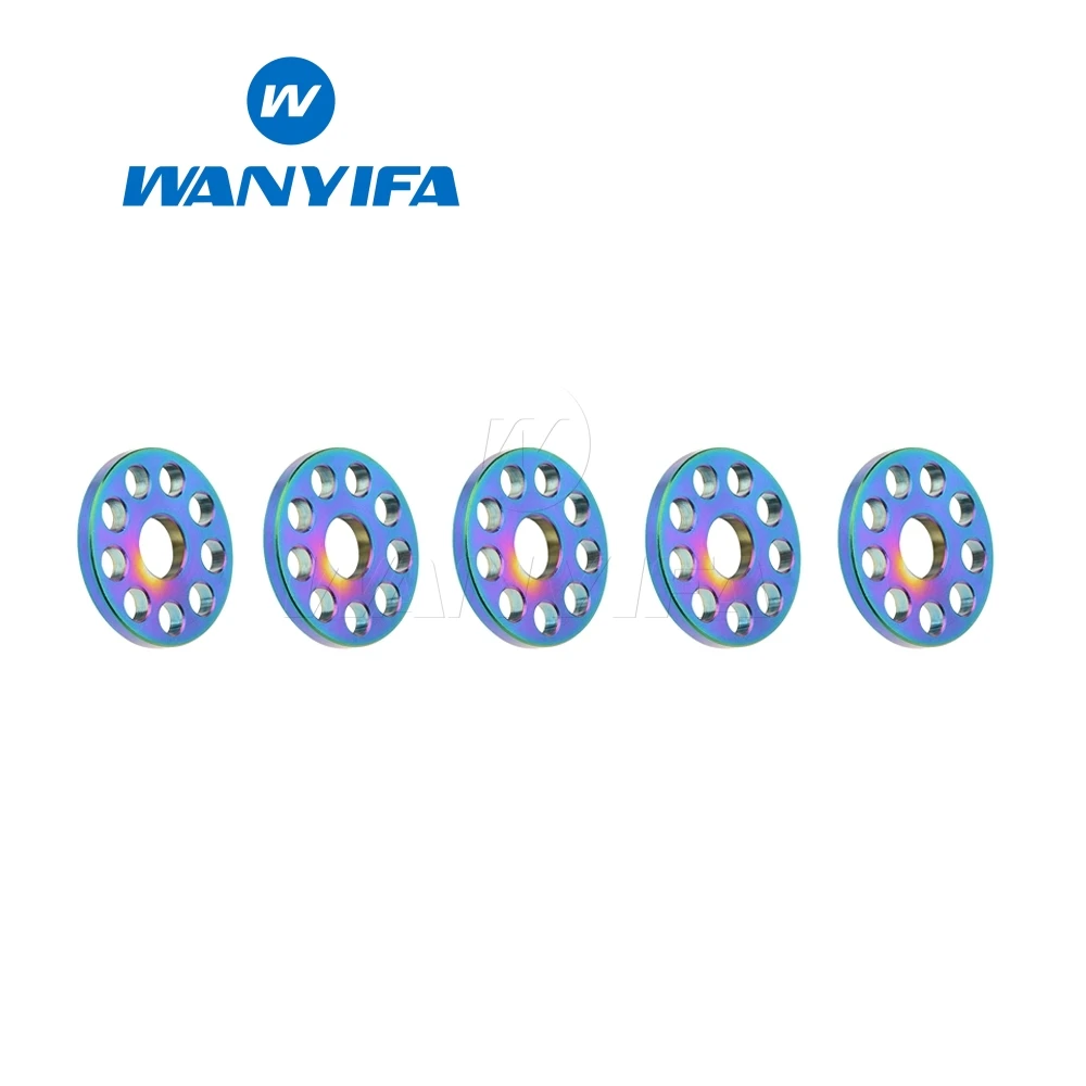 Титановый "Wanyifa" 5 шт Многоцветный M6 8 10 девять отверстие шайба для велосипеда