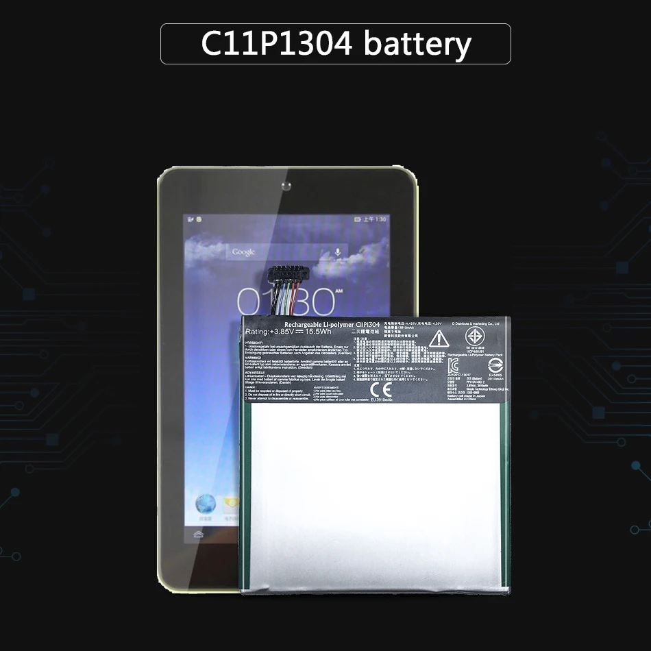 KiKiss безопасный стабильный 3950 мАч планшет батарея C11P1304 для Asus Memo Pad HD 7 ME173X HD7 ME173 K00B литий-полимерные батареи