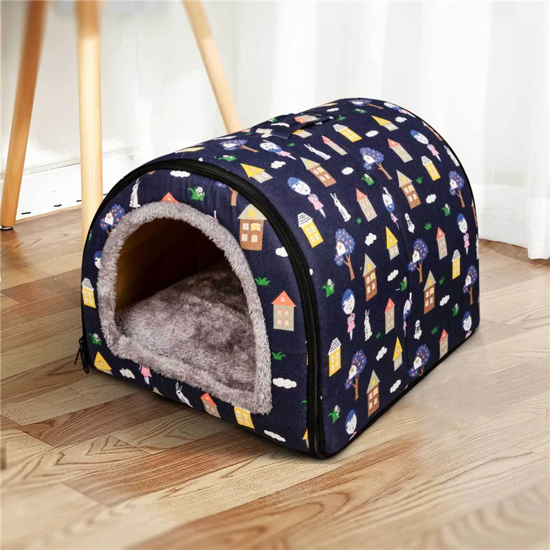 

Dog Mat Dual Use Pet House Nest Bed Dog Cage Puppies Outdoor Kennel Indoor Plush Soft Sofa Cats Small Medium Dogs Beds Supplies