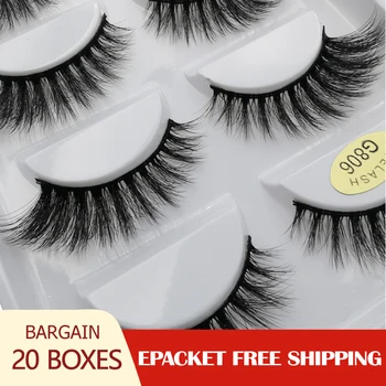 

SHIDISHANGPIN 100pairs 3d mink eyelashes maquillaje false lashes dramatic eye lashes extension cilios make up maquiagem G806