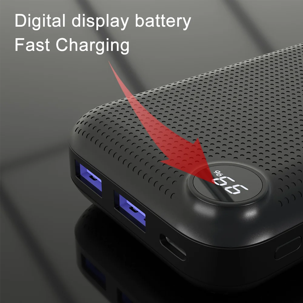 20000mAh Power Bank Dual USB Powerbank External Battery With LED Display Fast Portable Charger For iPhone Xiaomi Samsung Huawei 20000mAh Power Bank Dual USB Powerbank External Battery With LED Display Fast Portable Charger For iPhone Xiaomi Samsung Huawei