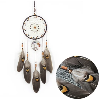 

Indian Retro Dream Catcher Room Decor Colorful Tree of Life Wind Chime Nordic Style Kids Decoration Feather India Dreamcatcher