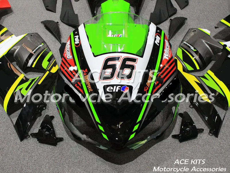 ABS мотоцикл обтекатель подходит для kawasaki Ninja ZX6R 599 636 2005 2006 кузов литья под давлением ACEKITS Магазин № 0177