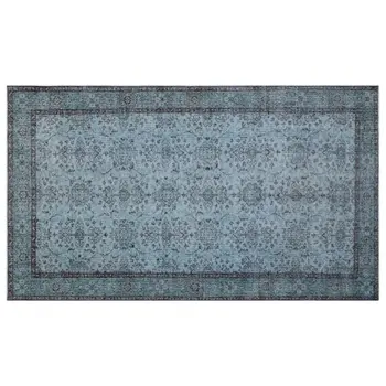 

Handmade Blue Vintage Overdyed Turkish Area Rug 162x280 Cm-5'4''X9'2''